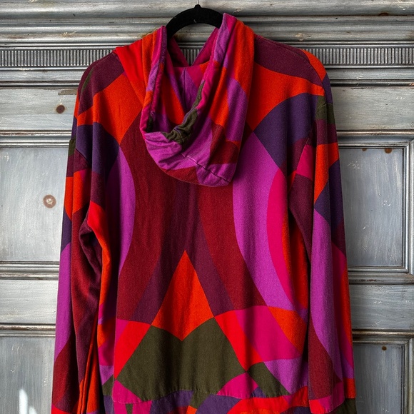 Farm Rio for Anthropologie Banana Gradient Vibrant Color Hoodie Size M - Picture 8 of 10